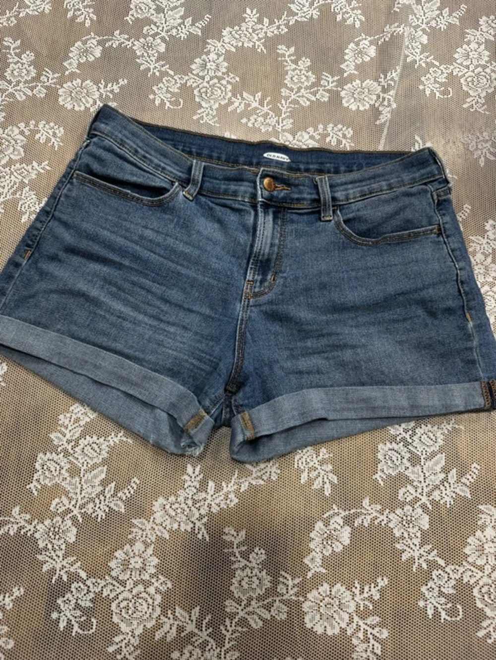 blue jean shorts